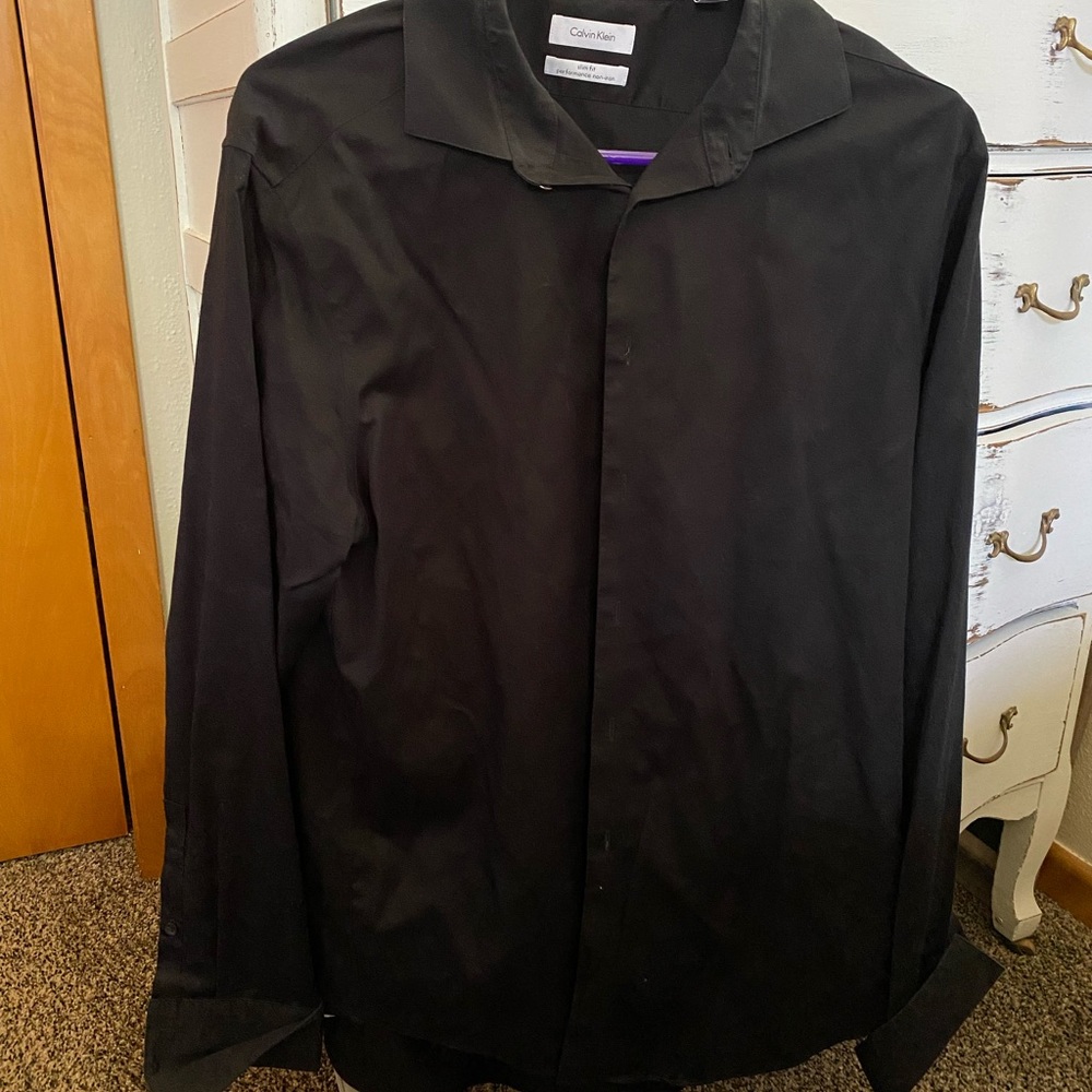 Men’s Black Calvin Klein Dress Shirt